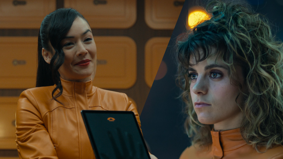 Almudena Salort y Almar G. Sato, exalumnas de Work In Progress, en la serie El Refugio Atómico de Netflix